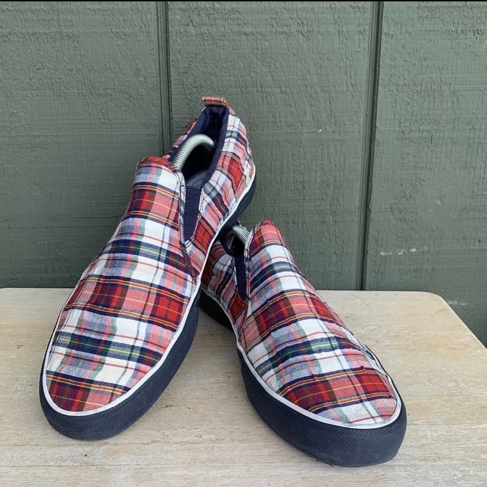 Men 11 D Brooks Brothers Keds Check Slip-Ons Limited Edition Shoes Classic Rare